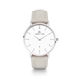 Little Luxe Mist Grey Leather Kensington 40 (Silver)